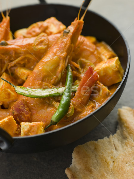 Chilli Tiger Prawns and Paneer Cheese Stock photo © monkey_business