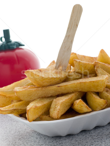 Portion Of Chips In A Polystyrene Tray Stock photo © monkey_business