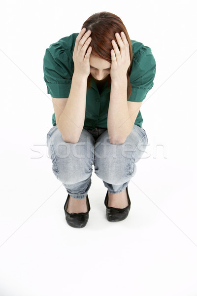 Deprimat portret culoare adolescent depresiune Imagine de stoc © monkey_business