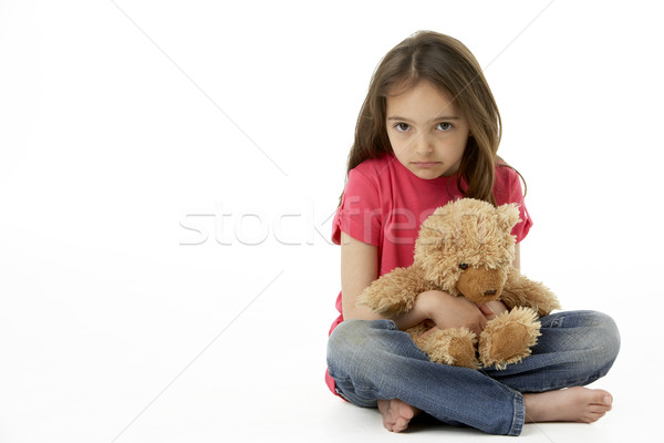 Studio portrait souriant fille Nounours enfants [[stock_photo]] © monkey_business