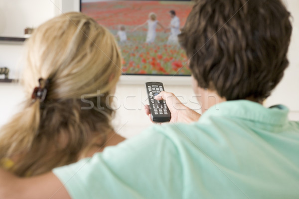 Couple salon femme sourire homme [[stock_photo]] © monkey_business