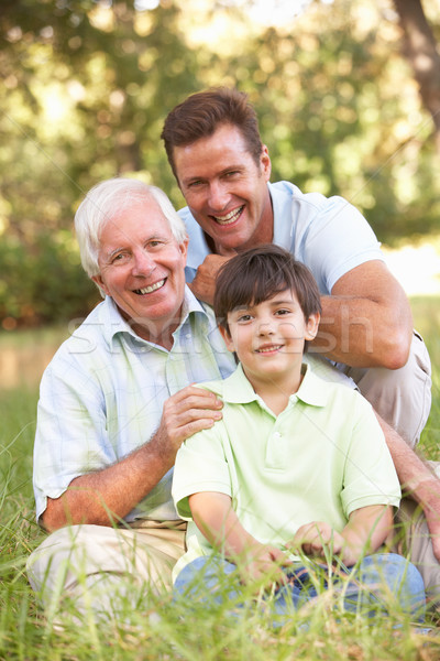 Grandfather With Son And Grandson In Park Stock photo © monkey_business