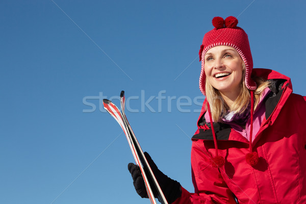 Middle Aged Woman On Ski Holiday In Mountains Stock photo © monkey_business