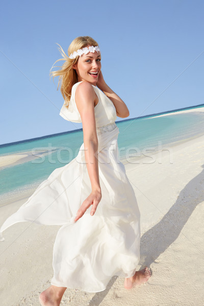 Bride At Beautiful Beach Wedding Stock photo © monkey_business