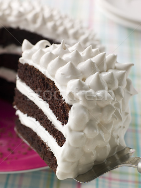 Slice Of Devils Food Cake With Marshmallow Frosting Stock photo © monkey_business