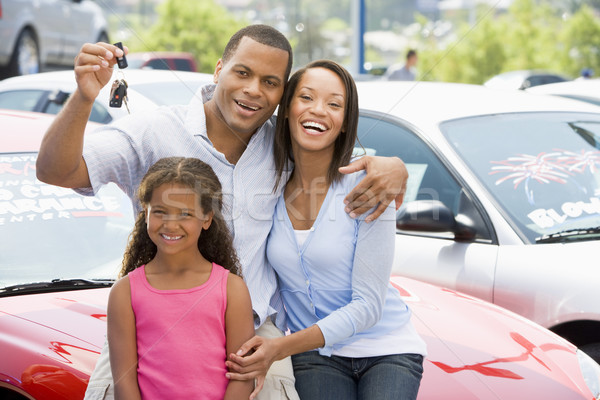 Family collecting new car Stock photo © monkey_business