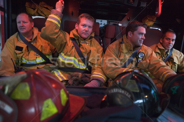 Pompiers urgence intérieur casque couleur [[stock_photo]] © monkey_business