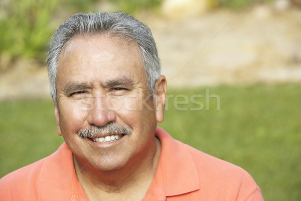 Stockfoto: Portret · glimlachend · senior · man · persoon · lachend
