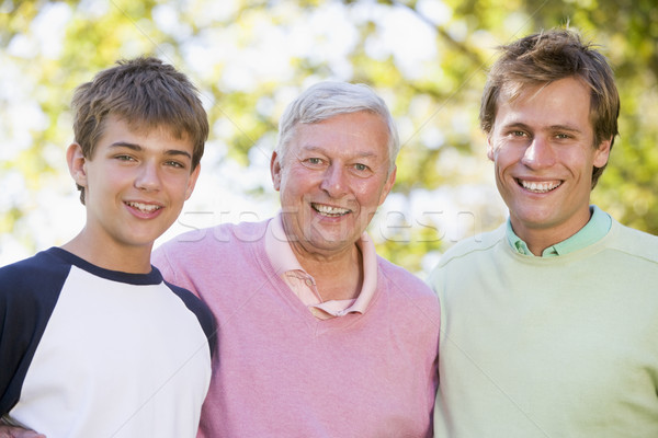 Grand-père fils petit-fils souriant homme portrait [[stock_photo]] © monkey_business