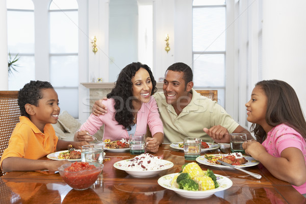 Family Having A Meal Together At Home Stock photo © monkey_business