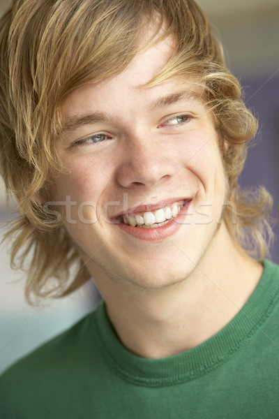 Stock fotó: Portré · tizenéves · fiú · mosolyog · gyerekek · személy · boldogság