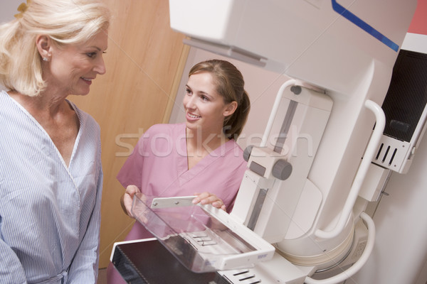 Nurse Assisting Patient About To Have A Mammogram Stock photo © monkey_business