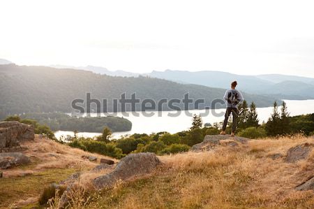 Couple Admiring View On Countryside Walk Stock photo © monkey_business