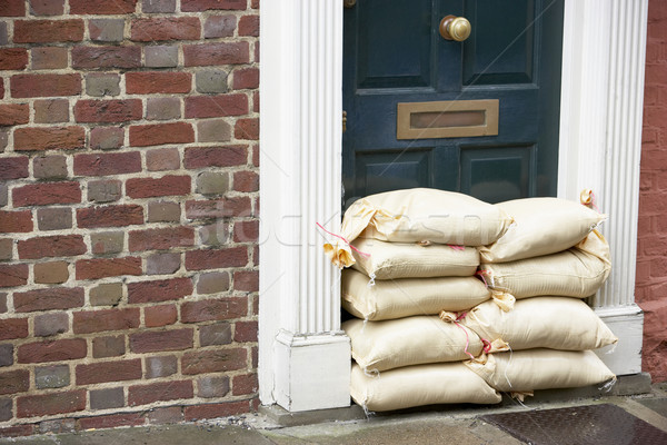 Sandbags Stacked In A Doorway In Preparation For Flooding Stock photo © monkey_business