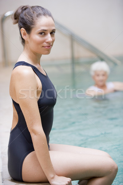 Foto stock: Retrato · agua · terapia · instructor · mujeres · hospital