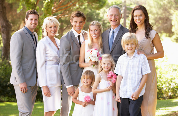 Família grupo casamento mulheres verão homens Foto stock © monkey_business