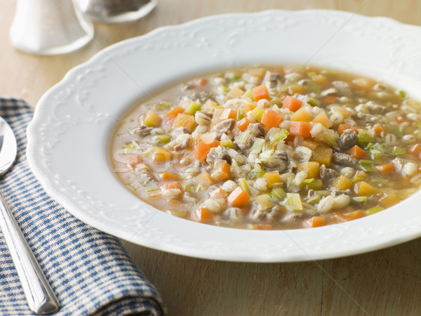 Stock foto: Schüssel · Brühe · Kochen · Pfeffer · Karotte · Löffel