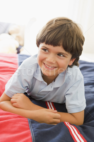 Letto felice bambino ragazzo Foto d'archivio © monkey_business