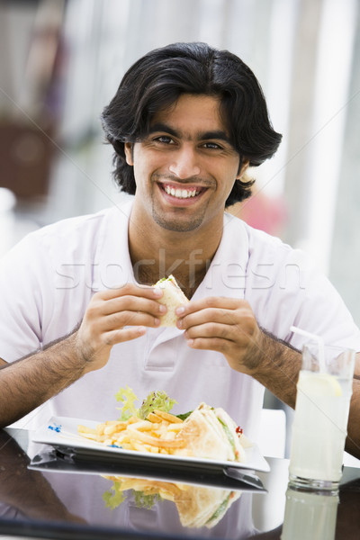 Сток-фото: человека · еды · Бутерброды · кафе · пластина · продовольствие