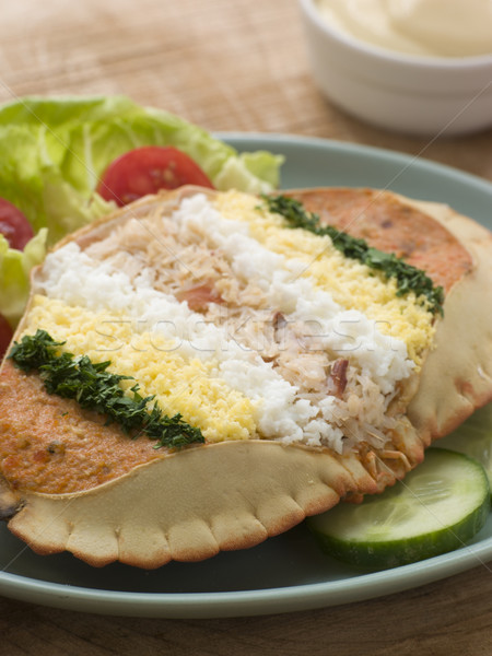 Crab lămâie maioneza alimente cină gătit Imagine de stoc © monkey_business