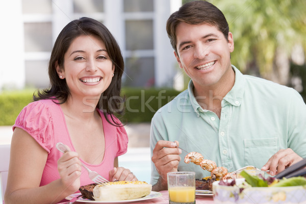 Foto d'archivio: Famiglia · barbeque · donna · alimentare · uomo