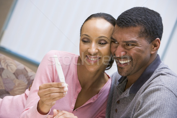 Couple with home pregnancy test Stock photo © monkey_business