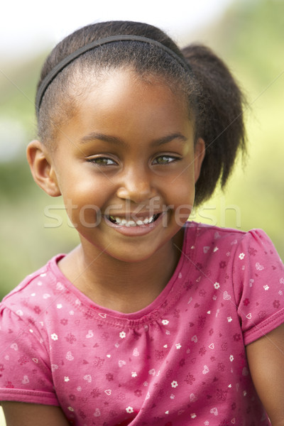 Portrait jeune fille séance parc fille enfants [[stock_photo]] © monkey_business