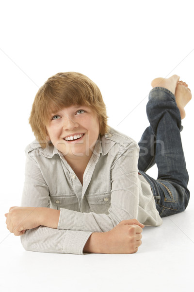 Young Boy Lying On Stomach In Studio Stock photo © monkey_business