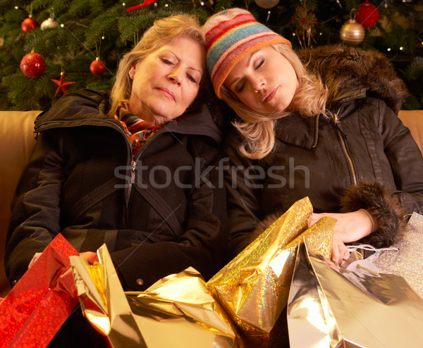 Two Women Returning After Christmas Shopping Trip Stock photo © monkey_business