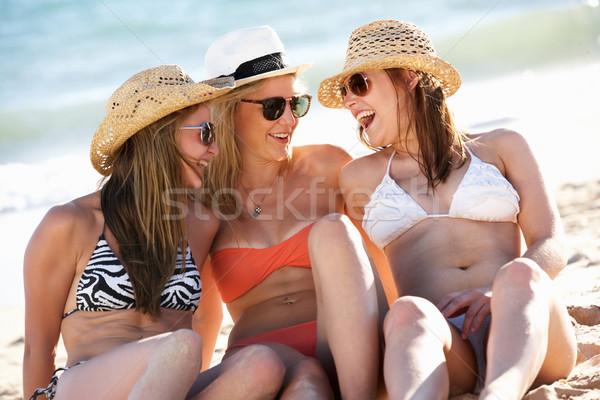 Group Of Teenage Girls Enjoying Beach Holiday Together Stock photo © monkey_business