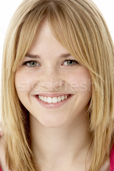 スタジオ 肖像 笑みを浮かべて 十代の少女 幸せ 代 ストックフォト © monkey_business