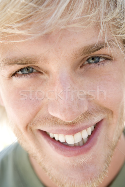 Foto stock: Cabeza · tiro · hombre · sonriendo · cara · retrato