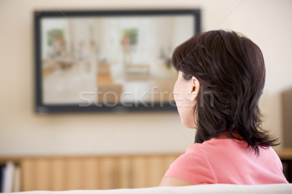 Woman watching television Stock photo © monkey_business