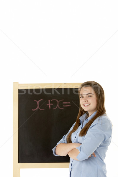 Female Student Standing Next To Blackboard Stock photo © monkey_business