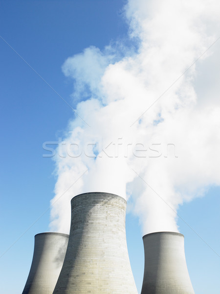 Füst ipartelep energia kék ég szennyezés szín Stock fotó © monkey_business