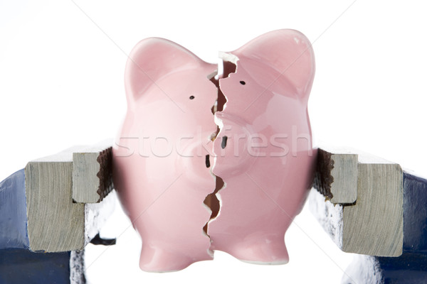 Broken piggy bank in vice Stock photo © monkey_business