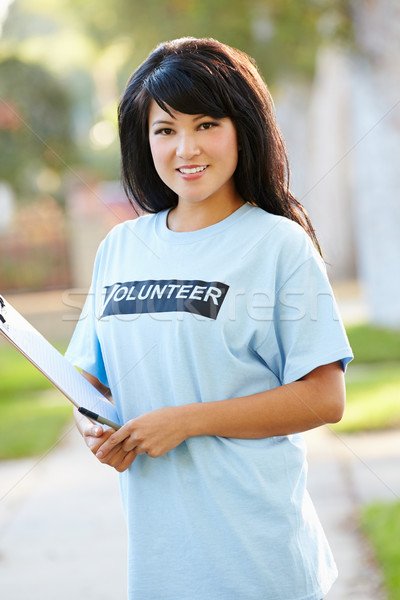 Portret liefdadigheid vrijwilliger straat vrouwen asian Stockfoto © monkey_business