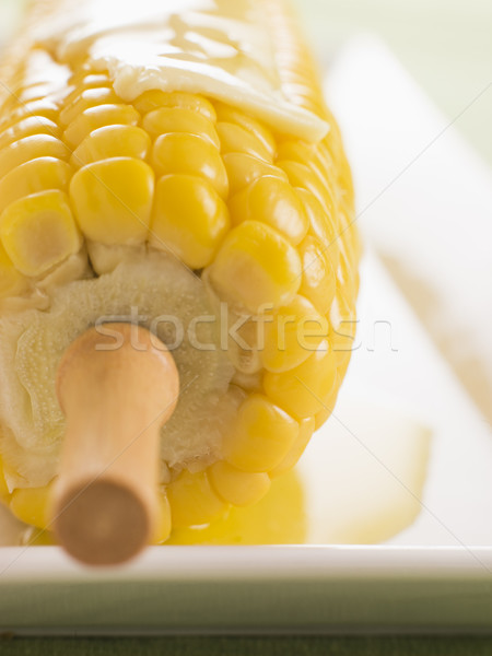 Mais geschmolzen Butter Essen Kochen Essen Stock foto © monkey_business