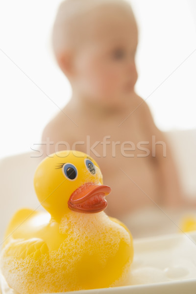 赤ちゃん 泡風呂 面白い 笑みを浮かべて 笑い 石鹸 ストックフォト © monkey_business