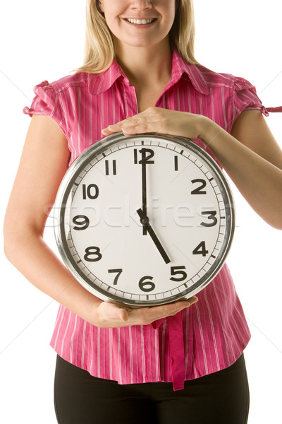 Woman Holding Clock Stock photo © monkey_business