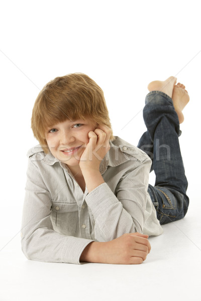 Young Boy Lying On Stomach In Studio Stock photo © monkey_business