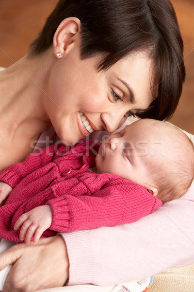 Portrait Of Mother With Newborn Baby At Home Stock photo © monkey_business