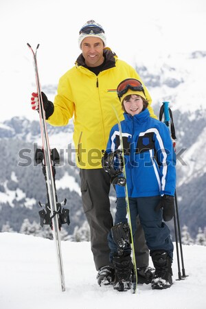 Ragazzo sci vacanze felice sport giocare Foto d'archivio © monkey_business