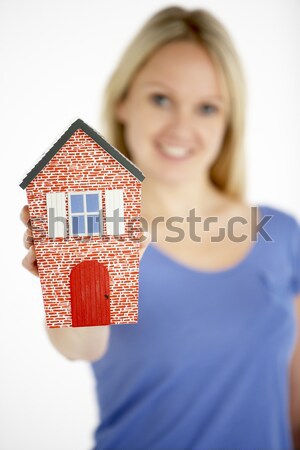 Woman Holding Model House Stock photo © monkey_business