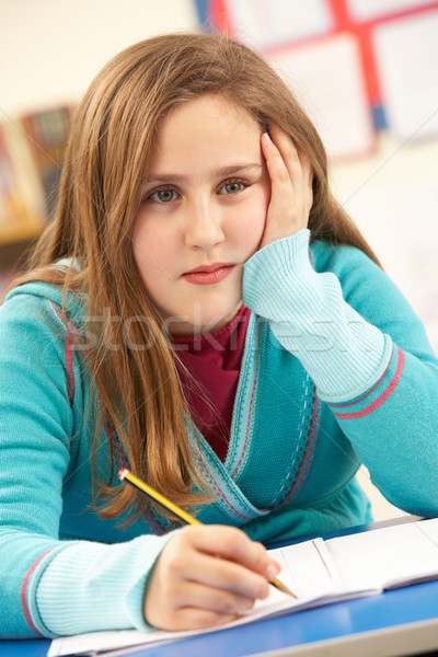 Studentessa studiare classe ragazza felice studente Foto d'archivio © monkey_business