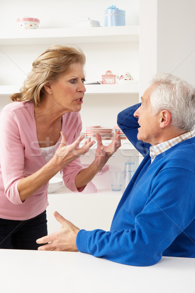 Pareja de ancianos argumento casa mujer triste femenino Foto stock © monkey_business