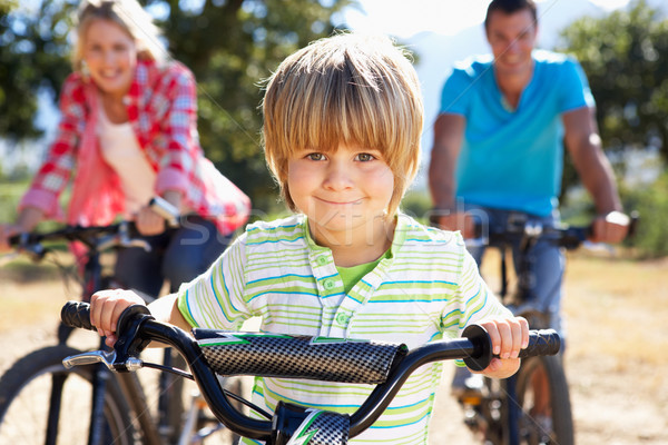 小さな 家族 国 自転車 夏 楽しい ストックフォト © monkey_business