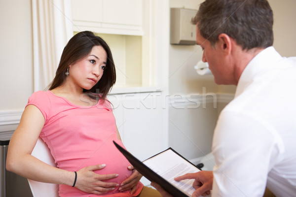Woman Meeting With Obstetrician In Clinic Stock photo © monkey_business