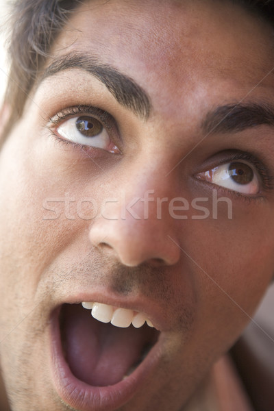 Kopf erschossen überrascht Mann Gesicht Porträt Stock foto © monkey_business