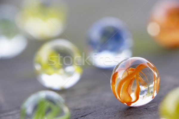 彈珠 玻璃 組 玩具 顏色 遊戲 商業照片 © monkey_business